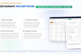 set up offline restaurant pos software with waiter ordering and thermal receipt
