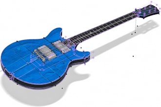 do guitar cad design and 3d guitar models for cnc or 3d printing