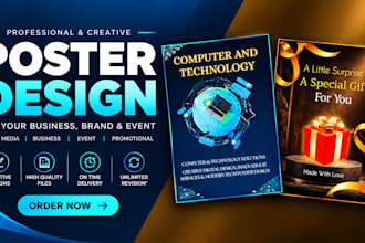 design professional social media posters and promotional
