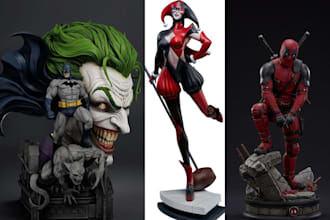 3d print and paint anime action figure miniature painting stl resin painting