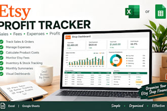 create an etsy seller profit and expense tracker in excel or google sheets copy