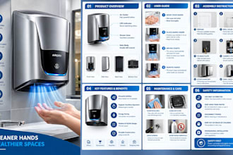 design product manual, instruction manual, user guide and assembly instruction