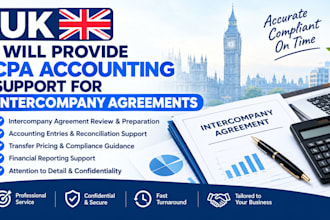 provide CPA accounting support for intercompany agreements