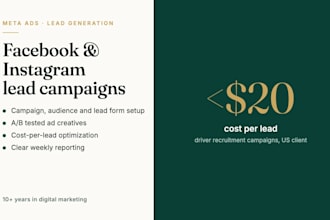 run facebook and instagram ads for lead generation