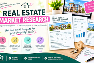 research comparable properties and create real estate market reports