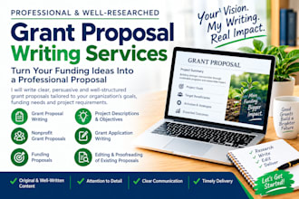 write professional grant proposals and funding applications