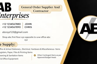 design a business card or visiting card with print ready PDF