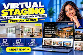 do virtual staging, portfolio and real estate photography studio website design