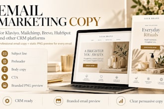write email marketing copy and newsletters with png previews