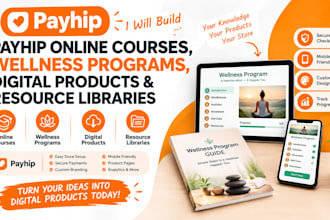 build payhip online courses wellness programs digital products and resource