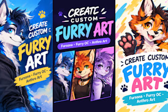 create custom furry art, fursona, and anthro character design