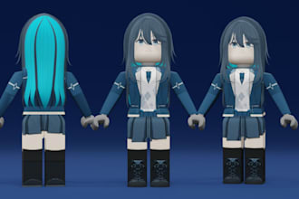 create custom roblox ugc accessories, hair, layered clothing, outfits, assets