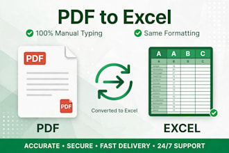 convert pdf to excel, image to excel, pdf to word, typing accurately