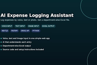 build an ai assistant that logs expenses from voice, text and photos