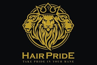 design vibrant classic hair pride logo