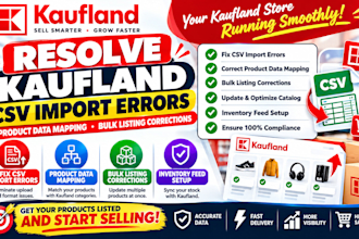 resolve kaufland CSV import errors product data mapping bulk listing corrections