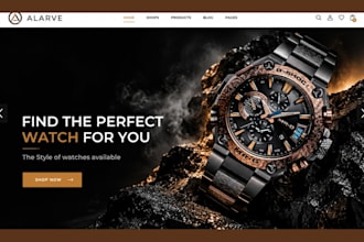 design luxury watch shopify store watch store wrist watch website