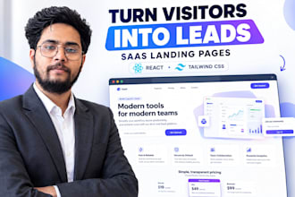 build a high converting saas landing page in react