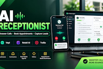 build an ai receptionist for contractors to answer calls and book jobs