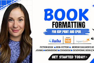 format ,resize and fix book cover, KDP manuscript and print ready PDF