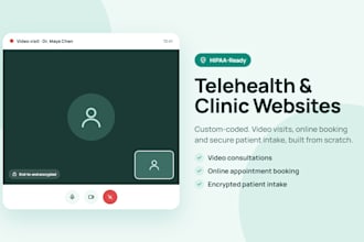 develop a custom hipaa ready medical, healthcare and telehealth website