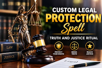cast custom legal protection spell, truth and justice ritual