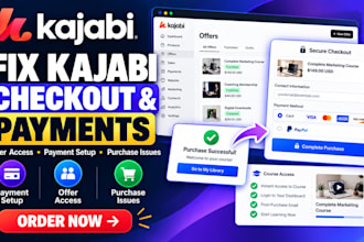 fix kajabi checkout payment setup offer access and purchase issues