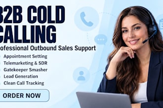be your b2b cold caller, appointment setter, telemarketing and b2b lead generate