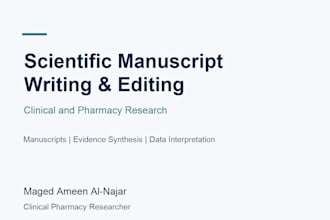 edit and proofread your medical or scientific manuscript