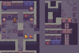 create pixel art tileset topdown pixel tilemaps, 2d pixel art game backgrounds