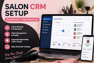 set up a salon CRM for client management, appointments and follow ups
