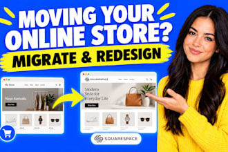 migrate wordpress wix or shopify website to squarespace
