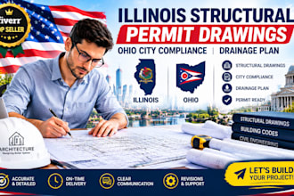 illinois structural  permit drawings, ohio city compliance drainage plan