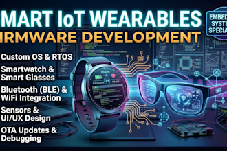develop your smart iot wearable smart glasses or smartwatch firmware