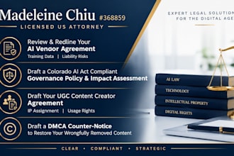 review, redline your ai vendor agreement for data, liability risks a US attorney