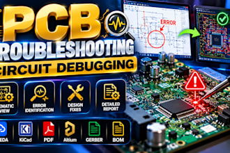 troubleshoot pcb circuits, fix schematic errors and debug pcb electronics now