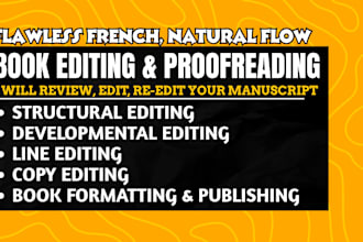 book editing, nonfiction book editing, manuscript proofreading, french book