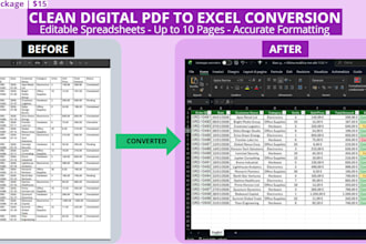 convert PDF, scanned documents and images to excel