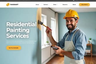 build squarespace painting contractor website house painting website