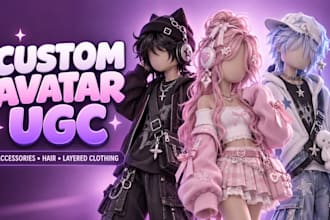create roblox ugc accessories, hair and layered clothing
