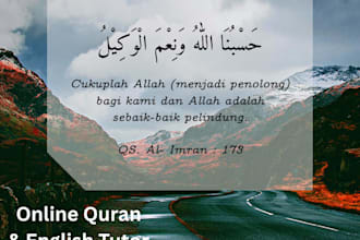 be your professional online quran and english language tutor