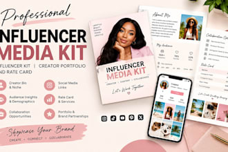 do professional influencer media kit media kit design and influencer rate card