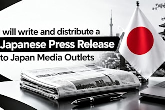 write and distribute a japanese press release to japan media outlets