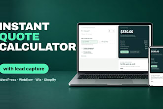 build an instant quote calculator for your website with lead capture