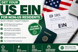 get your US ein number tax id for non US residents in 24 hours