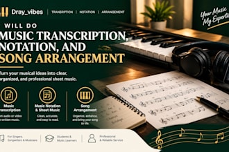 do music transcription,  notation, and song arrangement