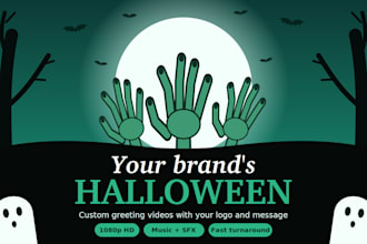 customize scary halloween greetings video for you