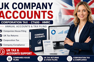 file uk company account, uk tax return filling corporation tax return ct600 hmrc