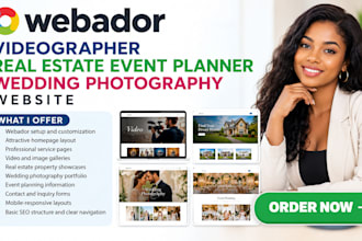 do webador videographer real estate event planner wedding photography website
