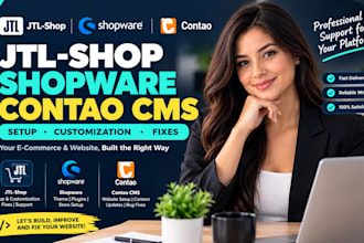 setup customize and fix jtl shop shopware 6 contao website development and SEO